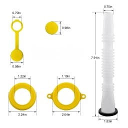 1~5 Set Gas Can Spout Replacement Car Flexible Pour Nozzles Gasket Kit with Collar Caps Stopper and Spout Cover Car Accessories