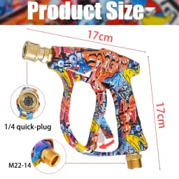 Graffiti Design Foam Cannon Kit - High Pressure Washer Gun for Karcher/Bosch/Nilfisk, Ergonomic Car/RV/Truck Wash Set