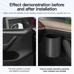YZ For Tesla Model 3 Y Juniper Highland 2025 Water Cup Holder Door Handle Coffee Drink Holder Car Accessories