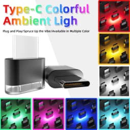 New Type-C Car Interior Ambient Atmosphere Light LED Signal Lights Auto Reading Lamp Decorations Car Interior Accessories