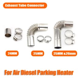 24mm 25mm 25mm&26mm Exhaust Pipe Tube Elbow Connector For Diesel Heater Car Camper Caravan Truck