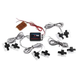 2 LED Car Emergency Strobe Lights 12V With Wireless Remote Control Yellow LED Flash Grille Light Beacon for Cars Truck Van SUV