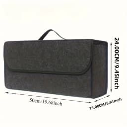 1-Pack Car Trunk Organizer: Foldable, multi-compartment with ergonomic handle, for SUVs/sedans/trucks, durable fabric