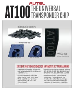 Autel AT100 Universal Super Transponder Chip Compatible with KM100 IM508 and IM608 Series 1
