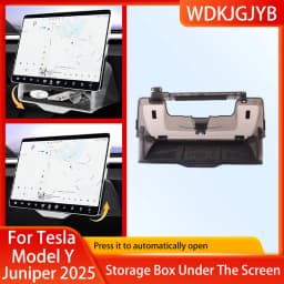 For Tesla Model 3 Y Highland Juniper 2021-2025 Hidden Screen Storage Magnetic Opening And Closing Hidden Large Space Storage Box