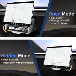 For Tesla Model 3 Y Highland Juniper 2021-2025 Hidden Screen Storage Magnetic Opening And Closing Hidden Large Space Storage Box
