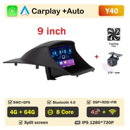 12.3 inch Car Radio For Ford Fiesta MK6 MK7 2009-2016 LHD RHD Android Multimedia Video Player GPS Wireless Carplay QLED Screen