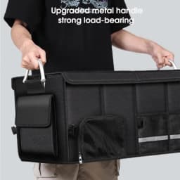 Portable Foldable Trunk Storage Box Waterproof Oxford Cloth 92L Large-Capacity Car Organizer for Camping Fishing