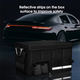 Portable Foldable Trunk Storage Box Waterproof Oxford Cloth 92L Large-Capacity Car Organizer for Camping Fishing