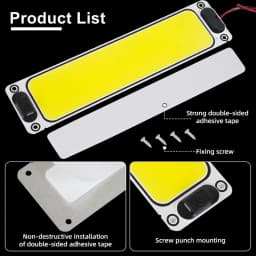 2~1PCS Ultra-bright LED Light Source with Switch Chip Reading Night Light 12-90V Interior Light Ceiling Lamp Car Camper Boat