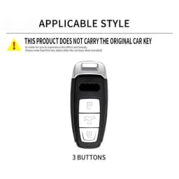 Car Remote Key Case Cover for Audi A3 A4 B9 A6 A7 4K A8 E-tron Q5 Q8 C8 D5 SQ8 Suede Car Key Fob Shell Keychain Protection Bag