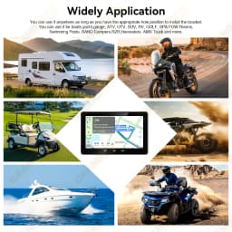 7inch MP5 Marine Boat Radio Wireless CarPlay Android Auto Waterproof IP67 Bluetooth FM AM AUX For Boat ATV UTV Yacht Golf Cart
