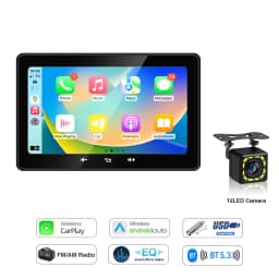 7inch MP5 Marine Boat Radio Wireless CarPlay Android Auto Waterproof IP67 Bluetooth FM AM AUX For Boat ATV UTV Yacht Golf Cart
