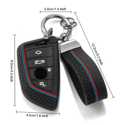 For BMW 1 2 3 4 5 6 7 Series X1 X3 X4 X5 X6 F36 F25 F26 F30 F34 F10 F07 F20 Z10 Silicone Car Key Case Cover Keychain Accessories
