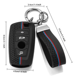 For BMW 1 2 3 4 5 6 7 Series X1 X3 X4 X5 X6 F36 F25 F26 F30 F34 F10 F07 F20 Z10 Silicone Car Key Case Cover Keychain Accessories