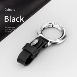 New Cowhide Leather Keychains for Women Men Waist Belt Buckle Carabiner Car Pendant Key Chains Rings Keyring Bag Gifts