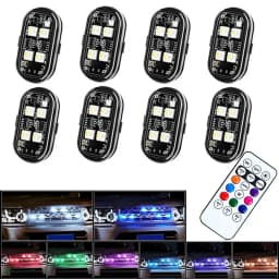 Wireless LED Strobe Lights Car Decor Atmosphere Light 8 Colors Rechargeable Led Lights Anti-Collision LED Warning Light
