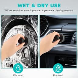 Portable Car Tire Shine Applicator Brush Tire Dressing Brush Applicator with Seal Cover, High Density Car Detailing & Tire Brush