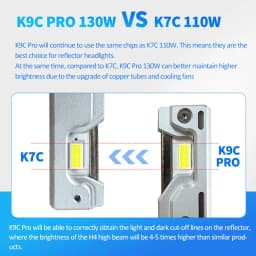 DAWN KNIGHT K9C H11 H7 H4 Very Powerful Front LED Car Lamp 6000K 4300K Efficient Cooling System H1 HB3 HB4 Lights 12V 2pcs