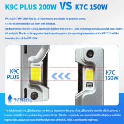DAWN KNIGHT K9C H11 H7 H4 Very Powerful Front LED Car Lamp 6000K 4300K Efficient Cooling System H1 HB3 HB4 Lights 12V 2pcs