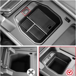 For Land Rover Defender 90 110 130 2020 2023 2024 Center Console layered Storage Box Armrest Storage Box Hidden Organizer Tray