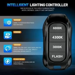 2pcs H4 Tricolor Remote Control LED Headlights H1 H7 H11 HB3 9005 HB4 9006 6500K 4300K 3000K For Car Headlights Lights