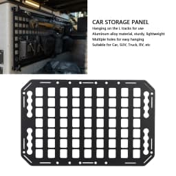Truck Bed Molle Panel Aluminium Alloy Multifunctional L Track Storage Organizer for Car SUV RV