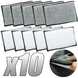 2-10Pcs Auto Detailing Tools Soft Double Side Microfiber Scrubbing Sponge Car Leather Cleaning Microfiber Towel Wax Sponge
