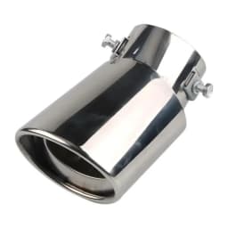 2.5" Stainless Steel Chrome Trim Car Auto Exhaust Muffler Tip Pipe Rear Tail Throat for Most Cars DIY Parts Accessories