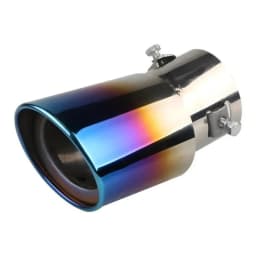2.5" Stainless Steel Chrome Trim Car Auto Exhaust Muffler Tip Pipe Rear Tail Throat for Most Cars DIY Parts Accessories