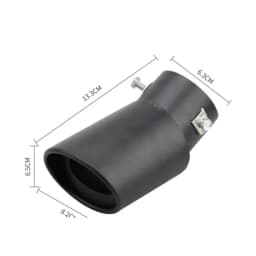 2.5" Stainless Steel Chrome Trim Car Auto Exhaust Muffler Tip Pipe Rear Tail Throat for Most Cars DIY Parts Accessories