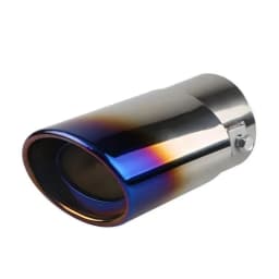 2.5" Stainless Steel Chrome Trim Car Auto Exhaust Muffler Tip Pipe Rear Tail Throat for Most Cars DIY Parts Accessories