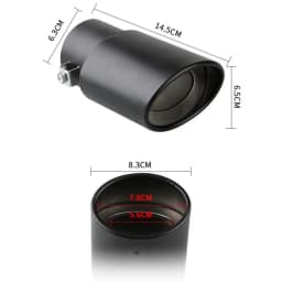 2.5" Stainless Steel Chrome Trim Car Auto Exhaust Muffler Tip Pipe Rear Tail Throat for Most Cars DIY Parts Accessories