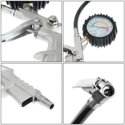 Car & Motorcycle Tire Pressure Monitoring Kit 220PSI with Gauge Tester Air Compressor Dial Meter Inflator Pump
