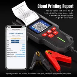 KONNWEI KW700 12V 24V Car & Truck Battery Tester with Print Function Battery Analyzer Cranking Test Charging Test 10-2000CCA