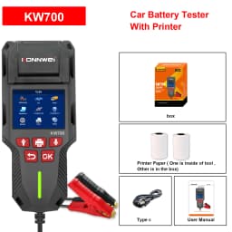 KONNWEI KW700 12V 24V Car & Truck Battery Tester with Print Function Battery Analyzer Cranking Test Charging Test 10-2000CCA