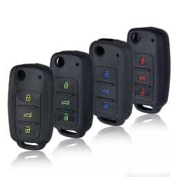 Silicone Car Key Case Key Cover For VW UP Polo Golf 6 Passat B5 Touran Caravelle Jetta Caddy Touareg For Skoda Fabia Octavia A5