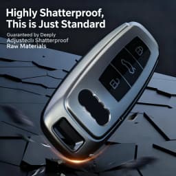 Titanium Gray for Audi A3 A4 B9 A6 C8 A7 S7 4K A8 D5 S8 Q7 Q8 SQ8 E-tron 2018 2019 2020 2021 Car Key Case Cover Fob Accessories
