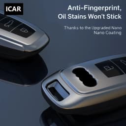 Titanium Gray for Audi A3 A4 B9 A6 C8 A7 S7 4K A8 D5 S8 Q7 Q8 SQ8 E-tron 2018 2019 2020 2021 Car Key Case Cover Fob Accessories