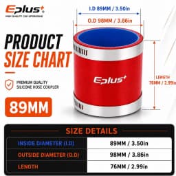 Universal Rde Silicone Tubing Hose Straight Pipe Coupler Car Intake Turbo Intercooler Silica Gel Hose Connector with Clamps