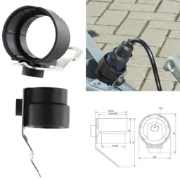 Universal Trailer Plug Holder Weatherproof Protective Rigid Accessory for 7 to 13P Trailers Dirt Protection Plug Adapter
