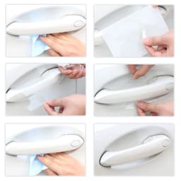 8pcs Car Door Handle Stickers Transparent Protector Film For Jaguar X S F XF XE XJ XK XEL XFL XJL XJ6 XJS XKR XFR F-Type F-Pace
