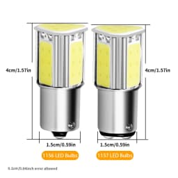4PCS BA15S BAY15D LED Car Brake Reverse Light Bulbs 1156 P21W S25 G18 1157 P21/7W 12V For Automotive Stop Turn Signals Lights