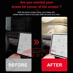 For Tesla Model 3 Y Silicone Protective Frame Edge Cover Central Control Accessories Navigation Screen Protector Interior Trim