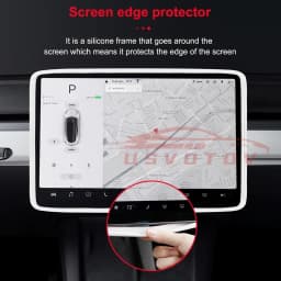 For Tesla Model 3 Y Silicone Protective Frame Edge Cover Central Control Accessories Navigation Screen Protector Interior Trim