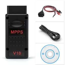 MPPS V18 Unlock Version ECU Chip Tuning Tool OBD2 Diagnostic Flasher for EDC15 EDC16 EDC17 with Breakout Tricore Cable