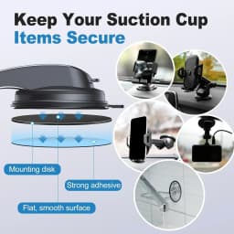 Universal Dashboard Adhesive Sticky Pad Set for Suction Cup Grip Car Mount Replacement Dash Camera Windshield Phone Holderstands