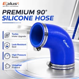 Universal Blue Silicone Tubing Hose 90 Degrees Pipe Coupler Car Intake Turbo Intercooler Silica Gel Hose Connector with Clamps
