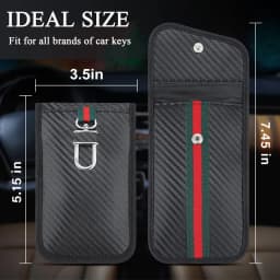Portable RFID Blocking Car Key Bag Signal Shield Protector Keyless Entry Anti Theft Durable Compact Secure Storage Auto Case Bag