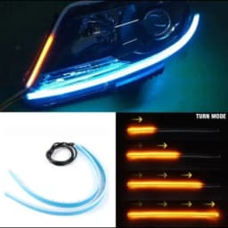 2Pcs 12V Led Guide Strip Headlight for Car Daytime Running Lights Turn Signal Bulb DRL Sequential Switchback 30cm/45cm/60cm